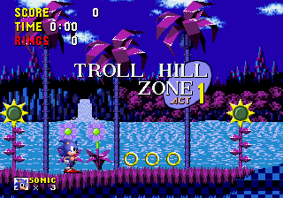 Sonic in Troll Island